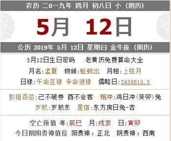 19年5月12日农历是几号 这天是什么节日 水墨先生