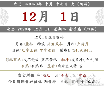 2020年12月1日出生是什么星座 这天出生孩子命运好不好 水墨先生